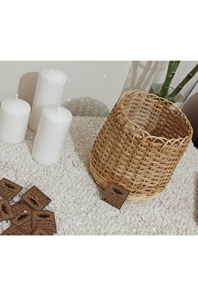 Gudelidekorr Gudelidekor Hasır Bambu Rattan Saksı 14x14