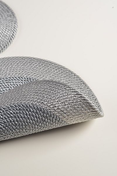 Natural Dowry Endless Lite Grey Washable Poly Straw Rope Σαλόνι Τραπέζι τραπεζαρίας Τραπεζάκι σαλονιού Κάλυμμα κουζίνας Runner