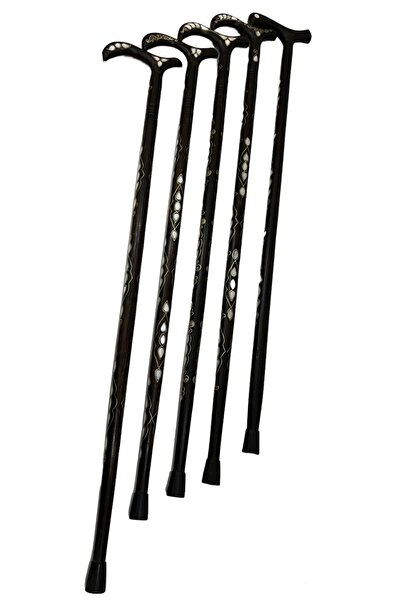 Bozgeyik Sedefcilik Baston Özel Işlemeli 5 Adet Ürün Ortepedik Baston Hediyelik