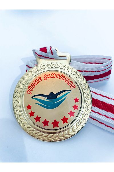 Lider Baskı 3 Μετάλλιο Πρωταθλητής Κολύμβησης - Ψηφιακή Έκδοση 1η Μετάλλιο ποιότητας