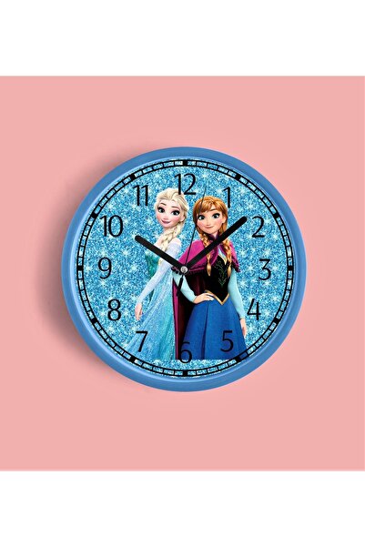Bilge Lazer Bilge Duvar Saati, Elsa Detaylı Dekoratif Ahşap Duvar Saati