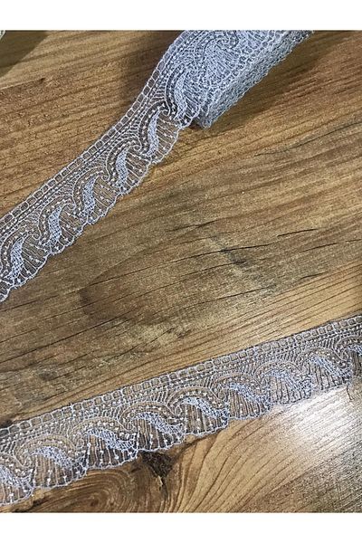 efem gipür Fan Lace Gray French Tulle Tape