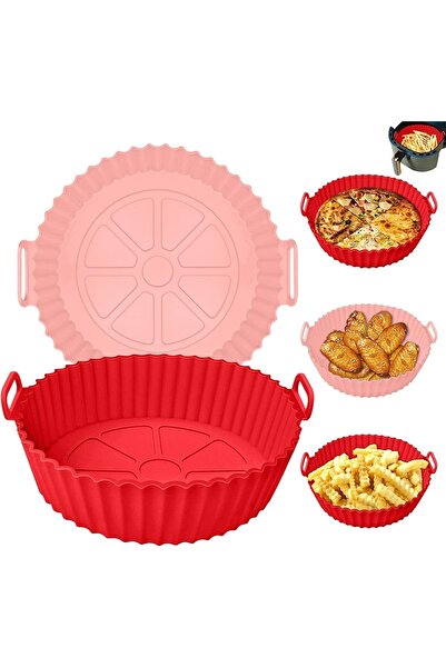 VİGENTİNO 2 Pieces Airfryer Silicone Baking Mold - Air Fryer - Airfryer Accessory - Compatible with All Airfryers