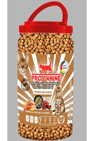 Professional Haırball Somonlu -kızılcıklı Sebzeli Yetişkin Kedi Maması 3 lt