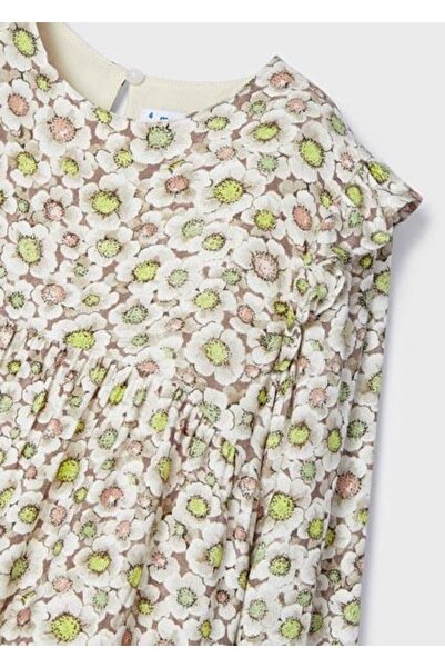 MAYORAL Кафява рокля за момиче с щампа