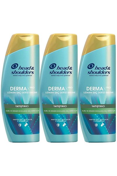 Head&Shoulders Derma X Pro - 350 Mlx3 Soothing Anti-Dandruff Shampoo For Dry and Itchy Scalp
