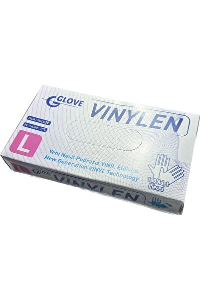 glove Yeni Nesil Pudrasız Vinil Siyah Eldiven 100 Adet M- S Beden ( Gıdaya Uygun )