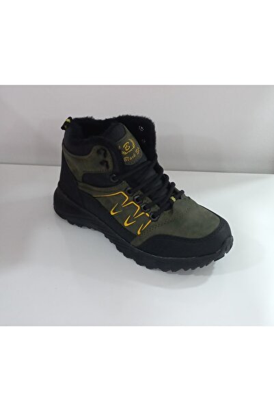 Bercestespor Haki Black Sea Ipli Fermuarlı Içi Kürklü Kaydırmaz Su Almaz Erkek Çocuk Botu