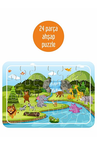 LİPYOS Sevimli Hayvanlar 24 Parça Ahşap Puzzle
