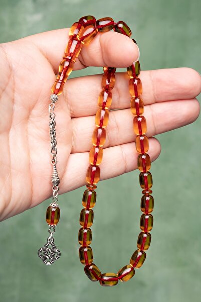 OTTOTESBİH Tassel placat cu argint din chihlimbar de foc