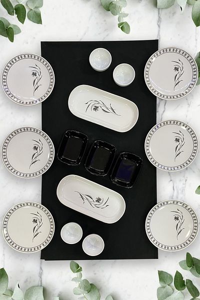 Keramika Viola 15 Piece Breakfast Set for 6 People