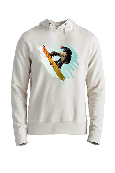 Alfa Tshirt سويت شيرت Snowboad Ecru