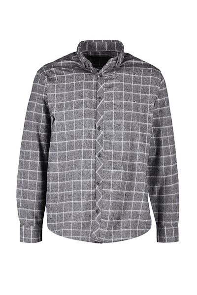 Trendyol Collection Graues Karohemd mit normaler Passform TMNAW23GO00167