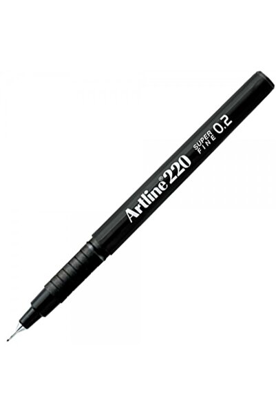 artline : 220n Super Fine Ince Keçe Uçlu Yazı Kalemi : 0,2 Mm : Siyah