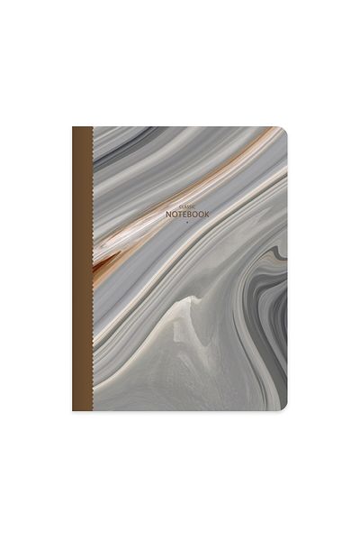 KESKİN COLOR 19x25 دفتر غير مبطن خياط مخيط نمط الرخام 50 ورقة ورقة بيضاء 1. زلابية