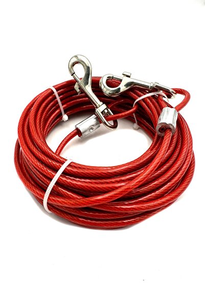 Tasma Market Kırmızı 9 Metre Köpek Bahçe Bağlama Halatı