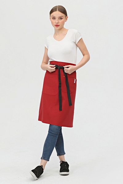 Monki Haus Waiter, Barista, Cafe, Bartender, Florist, Kitchen Aprons, Stain Resistant, Men, Women, Long Half Apron