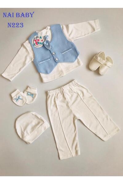 Nai baby Erkek Bebek Mevlütlük Kıyafeti Hediyelik Eldivenli Patikli