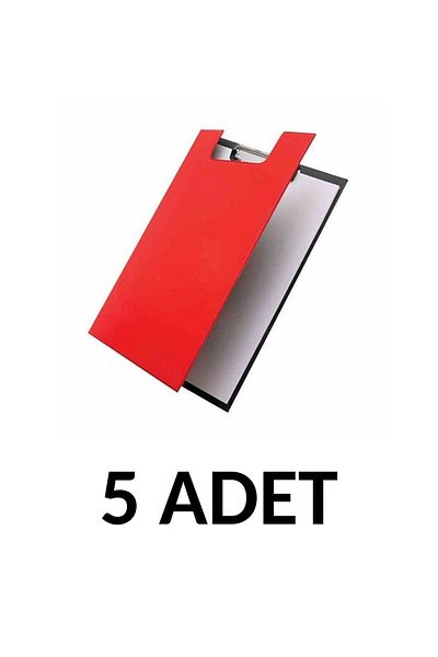 KRAF 5 Pieces A4 Covered Secretarial File Red