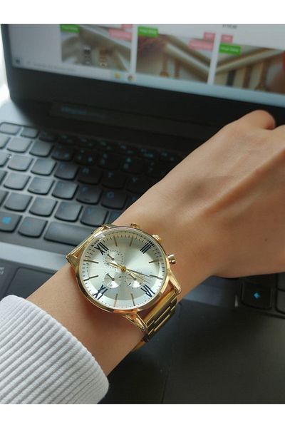 İSTLİV Couple Watches Sweetheart Watch Steel Cord Jewelry Set Combination