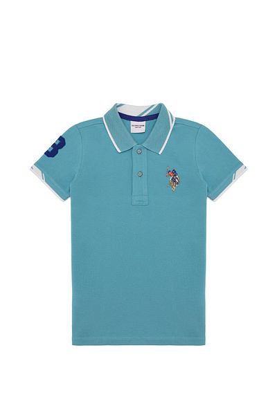 U.S. Polo Assn. Tricou verde pentru băiat