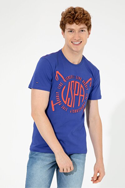 U.S. Polo Assn. Μπλε ανδρικό μπλουζάκι