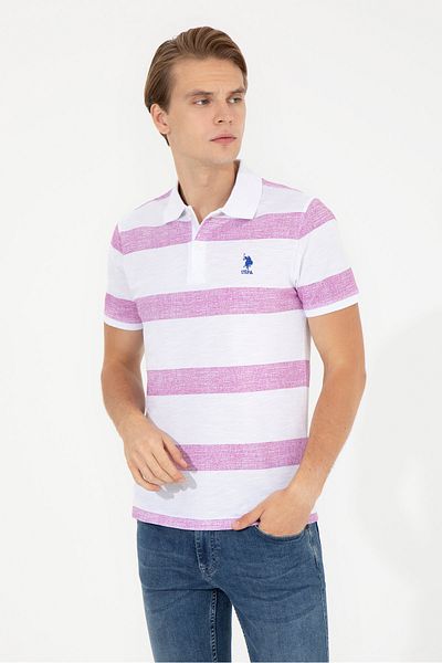 U.S. Polo Assn. Ανδρικό μωβ μπλουζάκι