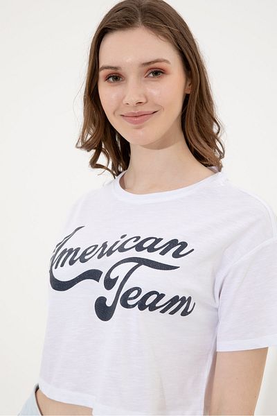 U.S. Polo Assn. Tricou alb pentru femei