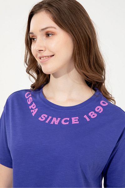 U.S. Polo Assn. Tricou albastru pentru femei