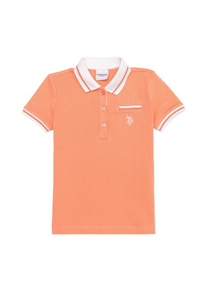 U.S. Polo Assn. تي شيرت بناتي وردي