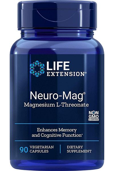 Life Extension Neuro-Mag Magnesium L-Threonate Magnesium L-Treonat 2000 Mg Magtein Brain Health Memory Function