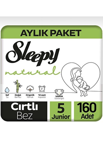 Sleepy حفاضات ناتشورال بيبي ميجا أدفانتيدج مقاس 5 11-18 كجم 160 قطعة