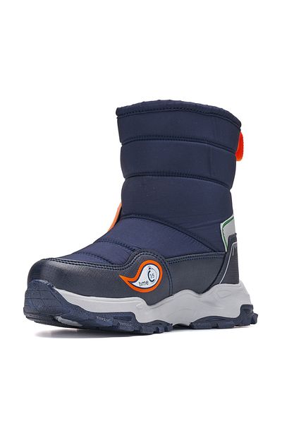 Bitmedeniste Παιδικά Αθλητικά Snow Boots Navy Blue Orange Velcro