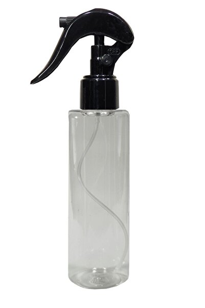 Alsun 2 Adet 250 Ml Şeffaf Suluk Berber Ve Kuaförler Için Boş Siyah Spreyli P...