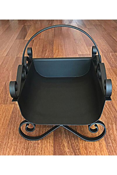 Sandıktan Al Siyah Şık Dekoratif Şömine Odunluk