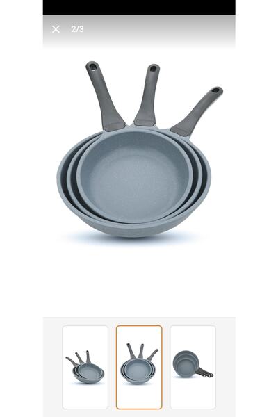ThermoAD 3-Piece Pan Set Light Gray