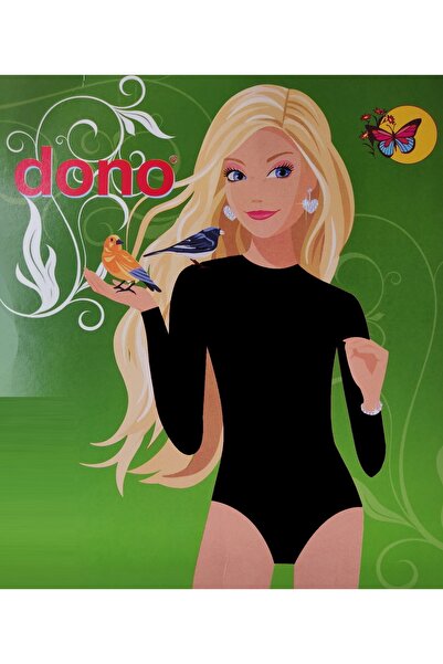 Dono Черно детско боди с дълъг ръкав с щракване