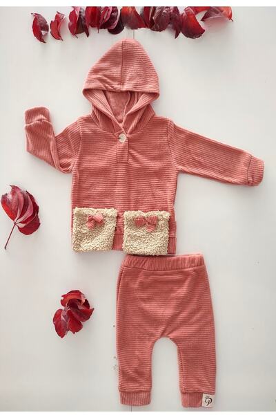 dubi baby Plush Pocket Hooded Baby Set of 2
