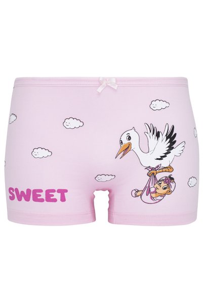 biyokids Girl's Flying Storks Printed 5 Pack Boxers