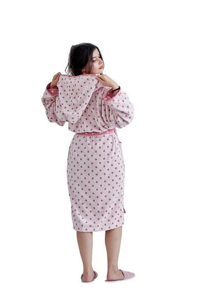 KİRAZHOME Μπουρνούζι για ενήλικες Pinky Minky