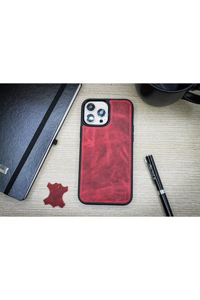 delux case iPhone 14 Compatible Genuine Leather Phone Case