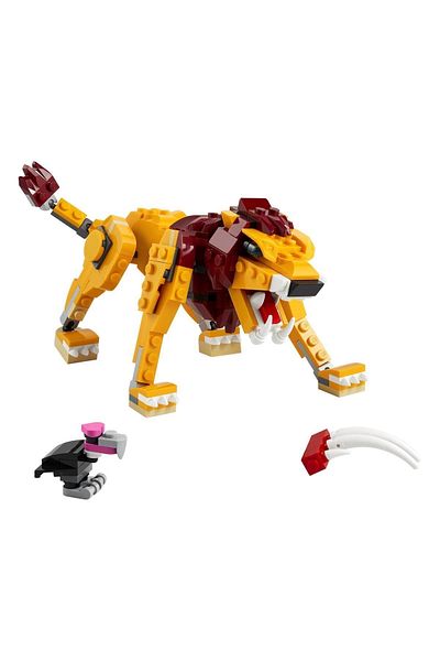 LEGO مجموعة ألعاب كريتور 3 في 1 وايلد ليون 31112 3 في 1 (224 قطعة)