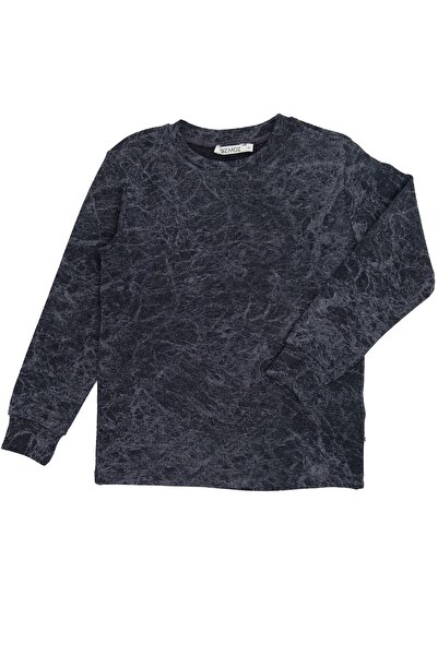 Ozmoz By Mukadder Özden Boy's Marble Patterned Winter Pajamas Set