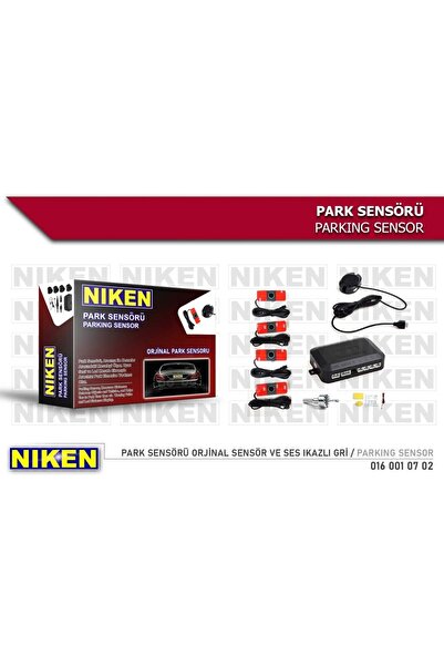 Niken Orjinal Lens Görünümlü Sesli Gri Park Sensörü Uyumlu