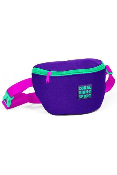Coral High Sport Pink-purple Two Compartment Waist Bag