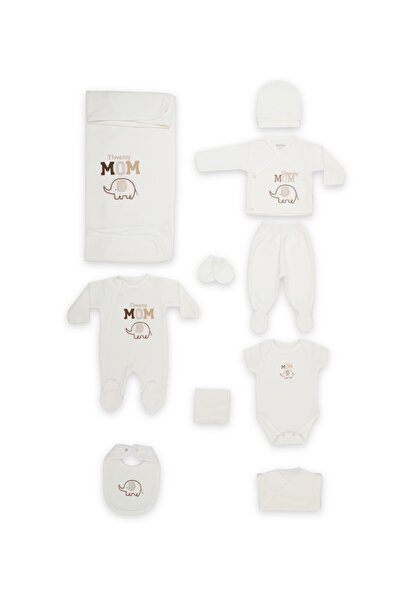 Bebitof Baby Boy New Model Mother Elephant 10 Pack Hospital Release Overalls 10010066