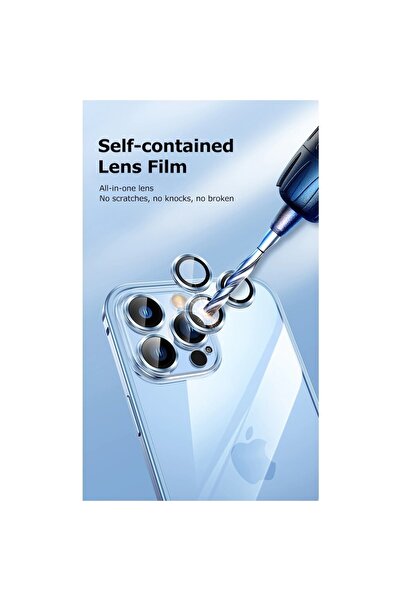 m.tk moveteck Iphone 14 Pro Max Kılıf Kamera Lens Koruyucu 6.7 Inç Derin Mor Için Ultra Ince Sert Arkası Şeffaf