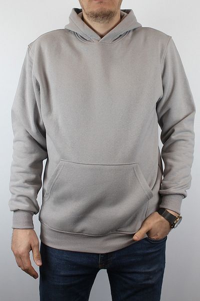 TANİŞ GİYİM Hanorac slim fit pentru bărbați, cu glugă, culoare gri, buzunar cangur