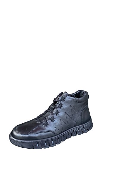 JAMES FRANCO M6326 Hakiki Deri Günlük Ortapedik Taban Erkek Siyah Bot