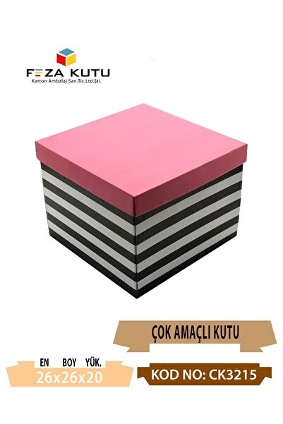 Genel Markalar 26x26x20 Çok Amaçlı Kutu Karton Kutu Pasta Kutusu (10 Adet)